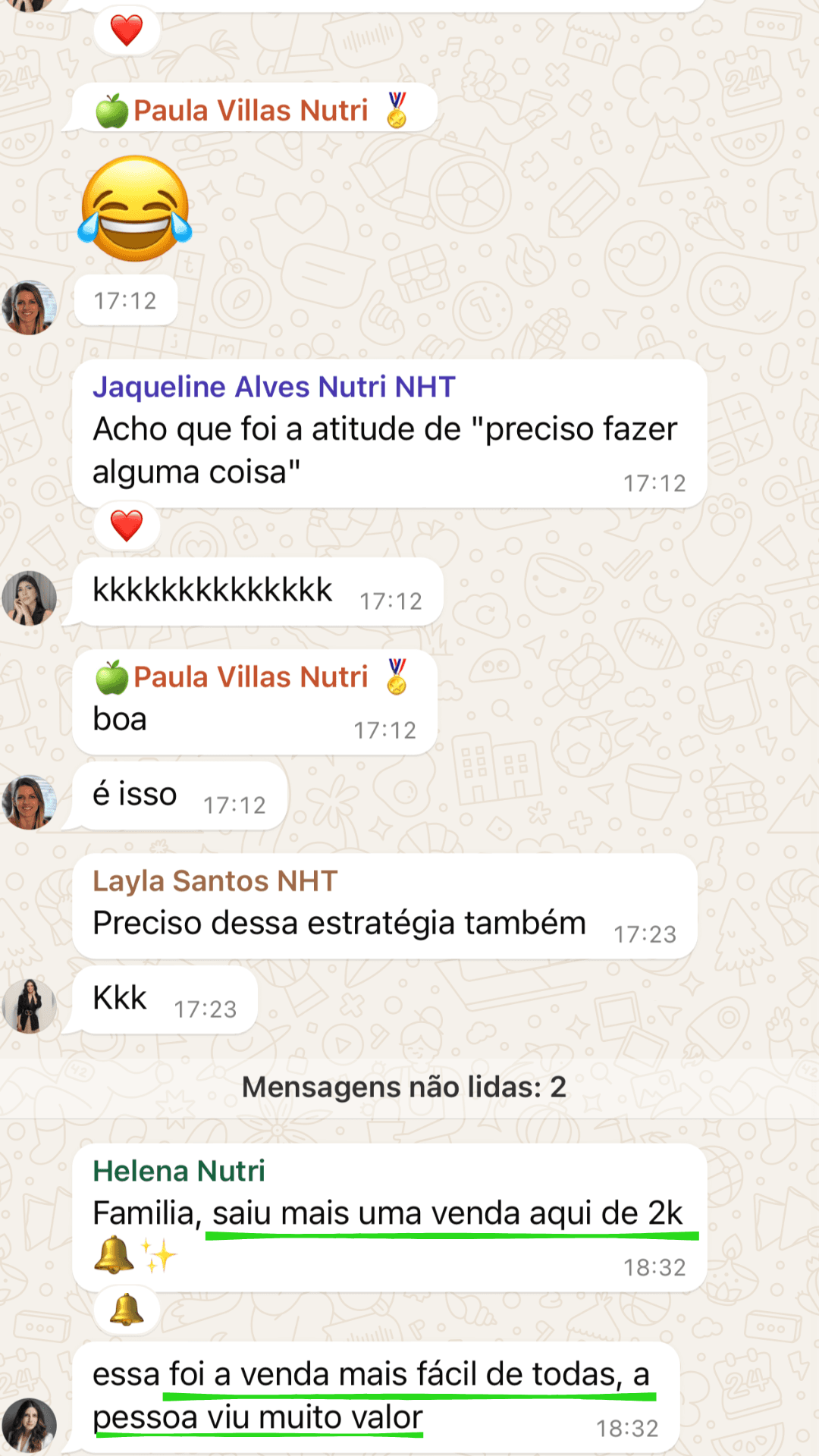 Print de depoimento de nutricionista aplicando a Nutrição Holística — 7