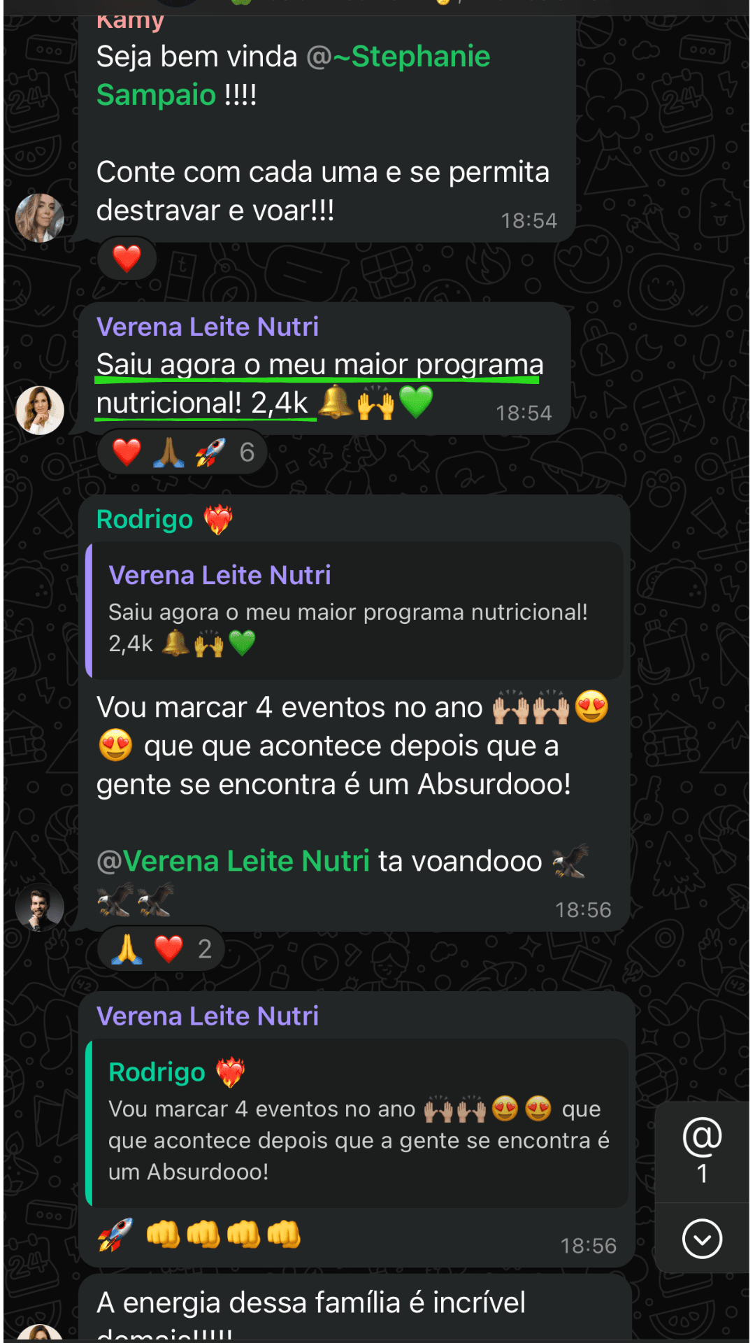 Print de depoimento de nutricionista aplicando a Nutrição Holística — 8